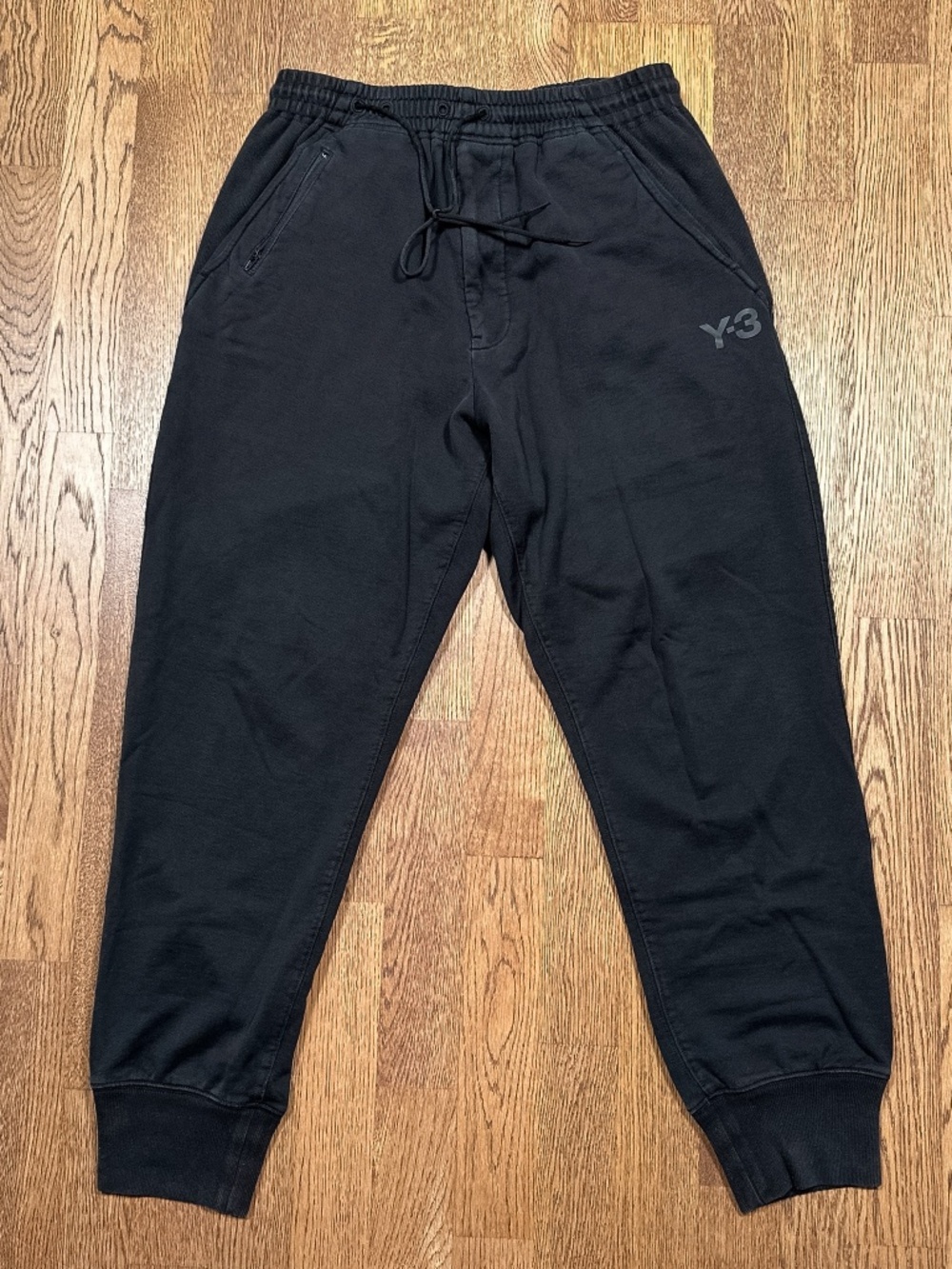 Y3 Y-3 Adidas Yohji Yamamoto Terry Fleece Black Joggers Sweatpants Mens Small